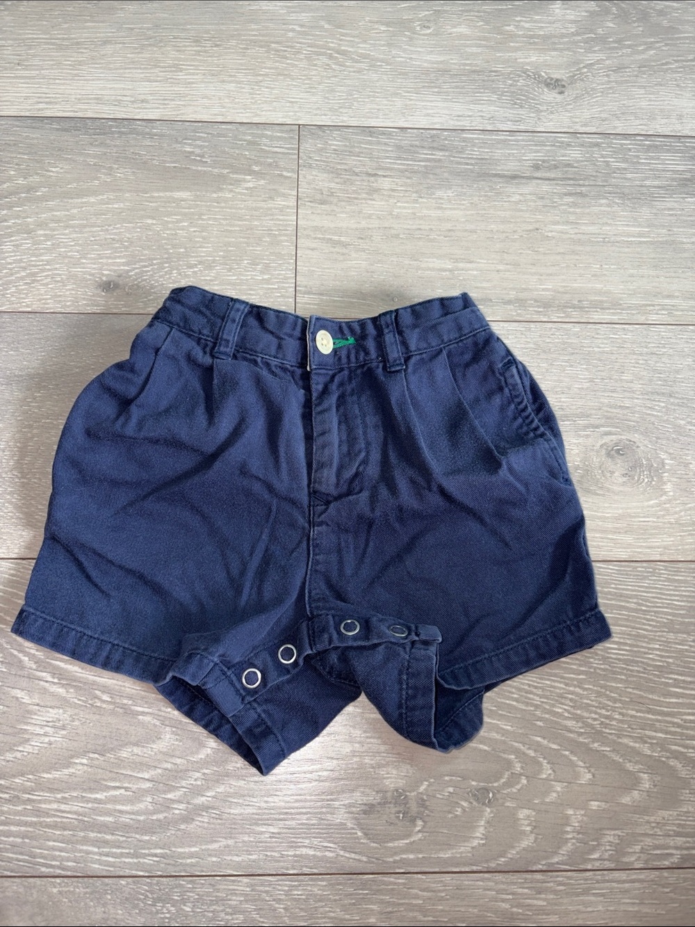 Tommy Hilfiger Navy Blue Kids Snap-Crotch Shorts